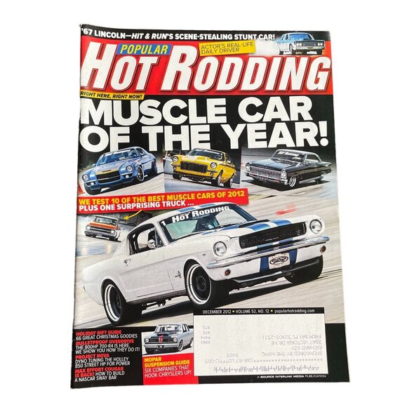 Popular Hot Rodding Magazine December 2012 Vol 52 No 12 u Muscle Car of the Year - Picture 1 of 7